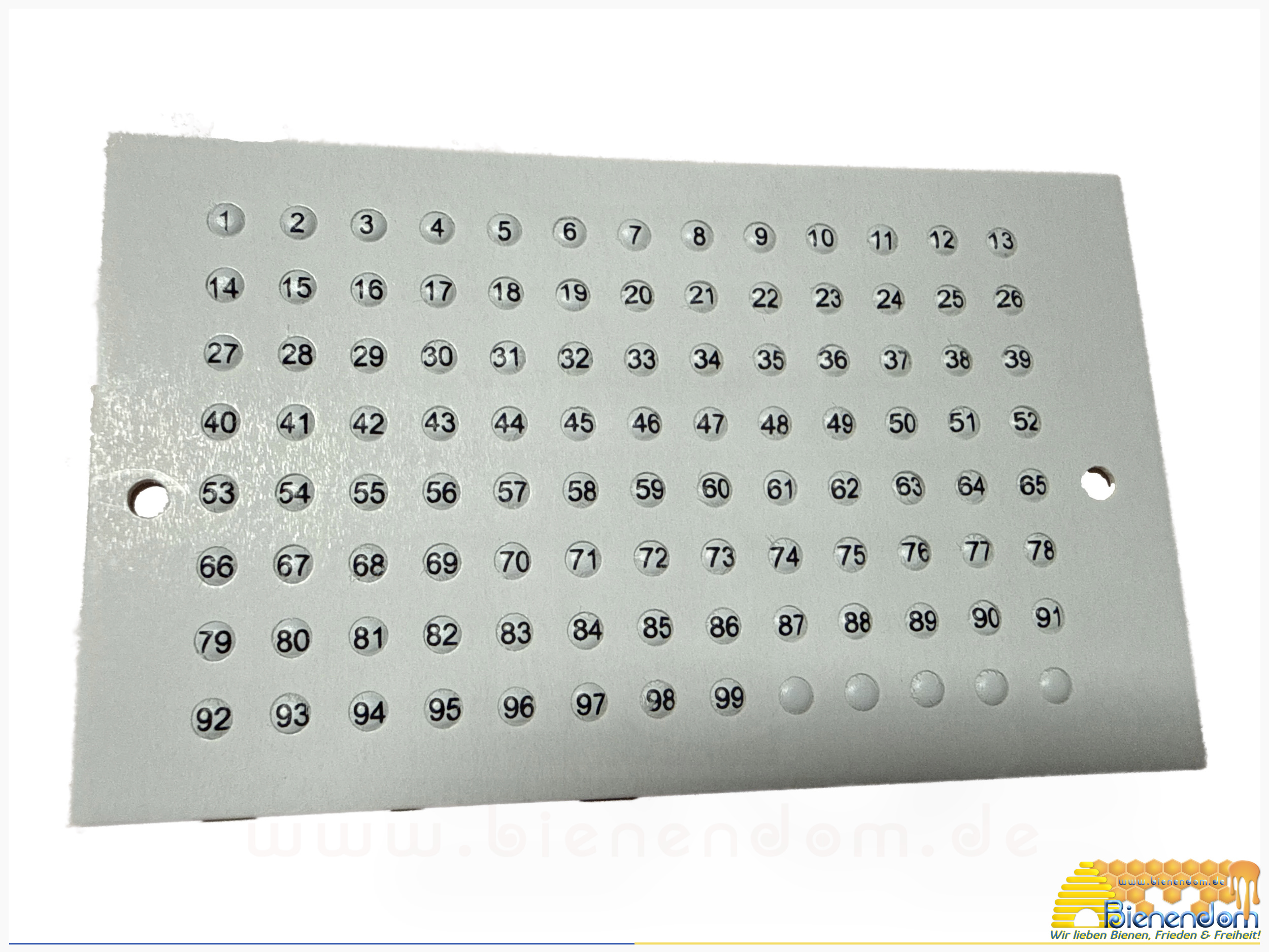 Opalith Zeichenplättchen Königinnenzucht | Deutsche Produktion | Weiß